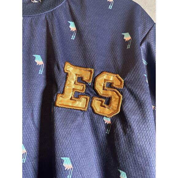 Umbro El Salvador Shirt Mens Medium Navy Blue ES Graphic Pattern Soccer Top - Picture 2 of 9